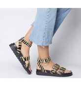 Office Stingray-  Ankle Strap Cleated Sandal TIGER COW HAIR