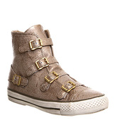 Ash Virginia Hi Top GOLD METAL CRACK