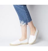 Office Lucky Espadrille With Toe Cap WHITE CRINKLE PATENT