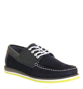 Ask the Missus Miles Boat Pop Sole NAVY SUEDE LEATHER