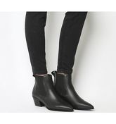 Office Atlantic- Back Tab Panel Boot BLACK LEATHER