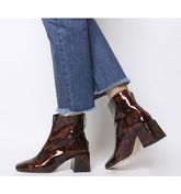 Office Apricot- Square Toe Block Heel Boot TORTOISESHELL