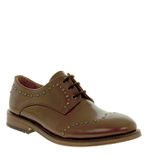 Hudson London Arquette Stud Wing Tip TAN LEATHER