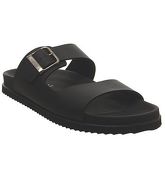 Office Laganas One Buckle Sandal BLACK MONO