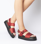 Dr. Martens Voss Sandal RED FINE GLITTER