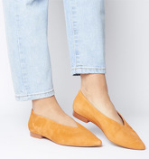 Office Frolic Point Flat ORANGE SUEDE