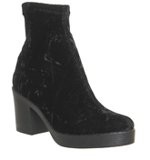 Office Lolz Chunky Sock Boots BLACK VELVET