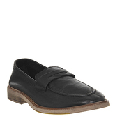 Ask the Missus Lazy Penny Loafer BLACK LEATHER