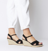 Office Motional Espadrille Wedge With Branding BLACK