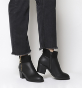 Office Amara- Zip Detail Ankle Boot BLACK MIX