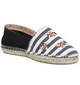 Gaimo for OFFICE Alp Espadrille NAVY STRIPE CANVAS