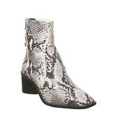 Office Achilles- Unlined Block Heel NATURAL SNAKE LEATHER