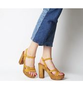 Office Hold-up- Multi Strap Sandal MUSTARD SUEDE