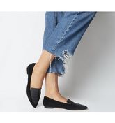 Office Freddie- Pointed Loafer BLACK CROC WITH SUEDE