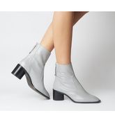 Office Achilles- Unlined Block Heel GREY LEATHER