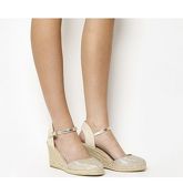 Office Mamacita Closed Toe Espadrille GOLD LUREX