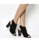 Office Hysterical Block Heel Shoeboot BLACK SUEDE