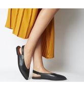 Office Forte Point Slingback BLACK LEATHER