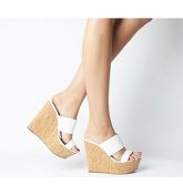 Office Humidity Glam Cork Wedge WHITE SCALE LEATHER