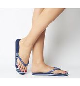 Office Stripe- Flip Flop WHITE NAVY STRIPE