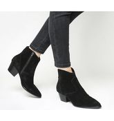 Ash Heidi Bis Ankle Boot BLACK SOFT SUEDE