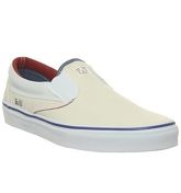 Vans Classic Slip On OUTSIDE IN NATURAL NAVY RED