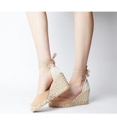 Office Marmalade Part Espadrille BLUSH CANVAS  ROSE GOLD JUTE