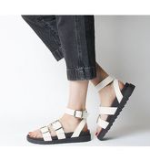 Office Stingray-  Ankle Strap Cleated Sandal OFF WHITE LEATHER