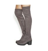 Office Khloe Stretch Over The Knee Boots GREY