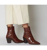 Office Avail- Western Boot BROWN CROC LEATHER