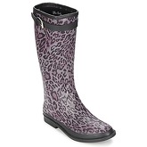 Be Only  CAVALIERE REPTILIUM  women's Wellington Boots in Purple