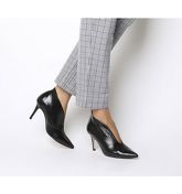 Office Me Too V Front Shoe Boot BLACK GROUCHO LEATHER