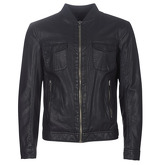 Benetton  MIRIBOU  men's Leather jacket in Black