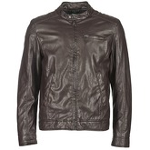 Benetton  HOULO  men's Leather jacket in Brown