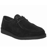 Office Cain Apron Toe Shoe BLACK SUEDE