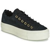 Converse  CHUCK TAYLOR ALL STAR PLATFORM FRILLY THRILLS SUEDE OX  women's Shoes (Trainers) in Black