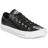Converse  CHUCK TAYLOR ALL STAR CRINKLED PATENT LEATHER OX BLACK/BLACK/WHI  women's Shoes (Trainers) in Black