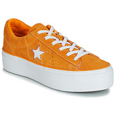 Converse  ONE STAR PLATFORM SUEDE OX  women's Shoes (Trainers) in Orange