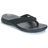 Crocs  SANTA CRUZ LEATHER FLIP M  men's Flip flops / Sandals (Shoes) in Black