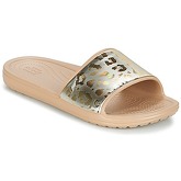 Crocs  SLOANE GRAPHIC METALLIC SLIDE W  women's Mules / Casual Shoes in Gold