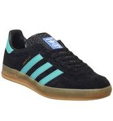 adidas Gazelle Indoor CORE BLACK HI RES AQUA WHITE