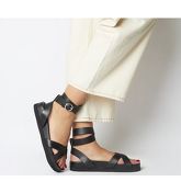 Office Superior- Ankle Strap Footbed BLACK LEATHER