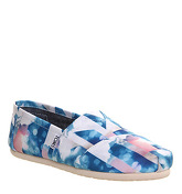 Toms Seasonal Classic Slip On CLEAR WATER SATIN