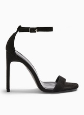 Womens Sallie Black Barely There Heel Sandals, BLACK