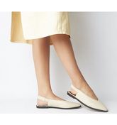 Office Forte Point Slingback OFF WHITE LEATHER