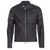 Guess  COOL BIKER  men's Leather jacket in Black