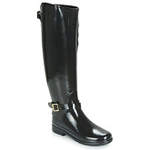Hunter  REFINED QUILTED RIDING TALL  women's Wellington Boots in Black