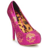 Iron Fist  DIGI SKULL SEQUIN PLATFORM  women's Heels in Pink