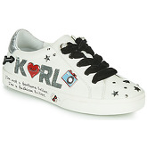 Karl Lagerfeld  SKOOL JEWEL BADGE LO  women's Shoes (Trainers) in White