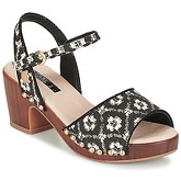 Lollipops  ZOOM WOOD HEEL SANDAL  women's Clogs (Shoes) in Black